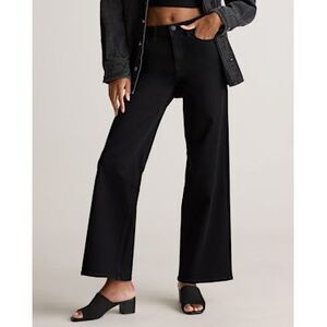 Quince Women’s Bella Stretch Wide Leg Jeans - Black - Size 29 NWT